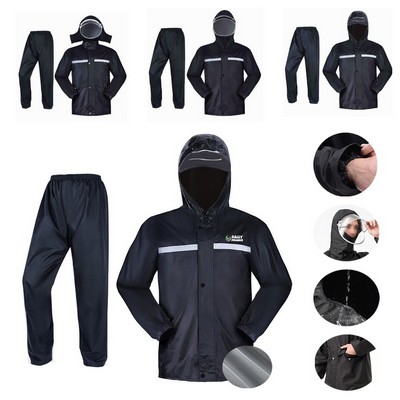 Motorcycle Outdoor Riding Split Reflective Raincoat
